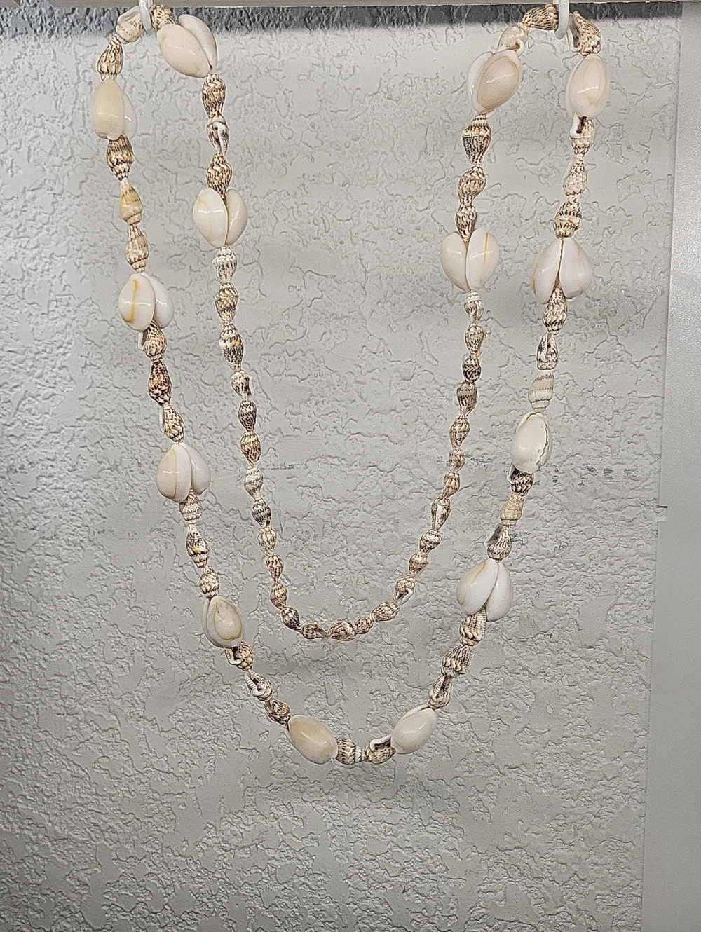 Long Layered Cowrie Shell Necklace Natural Seashell Statement Boho Coastal